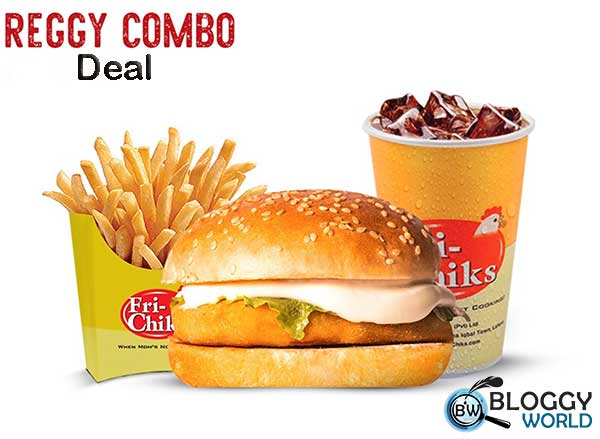 fri-chciks reggy burger combo deal with fries and drink