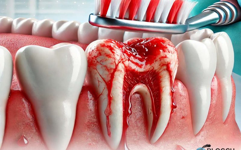 Beeding gums causes ,treatments, harmless for oral heath gums bleed during brushing image presented by bloggyworld.com