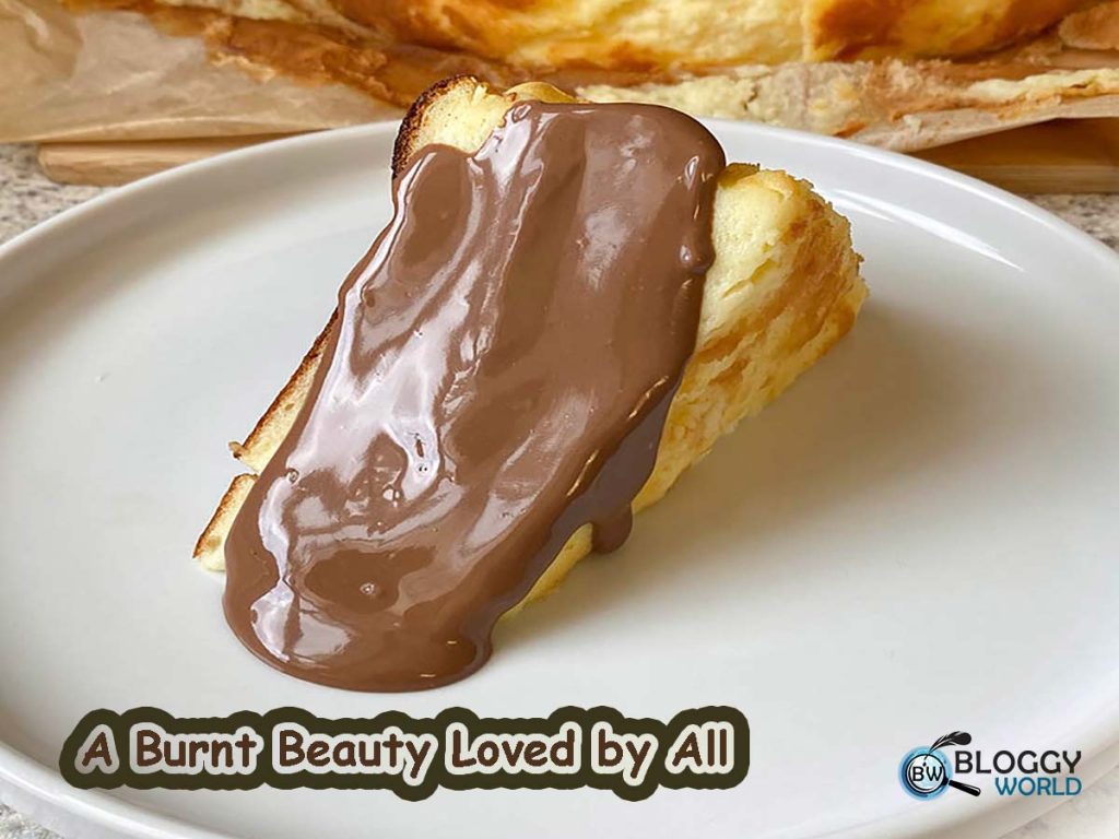 Layers bakeshop's cheesecake served with chocolate sauce and strawberry sauce image presented by bloggy world