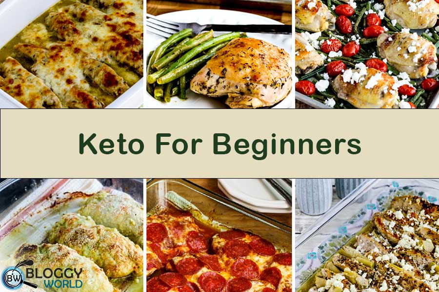 low carb baked recipes for keto diet collage of different healthy and delisious chicken baked recipes