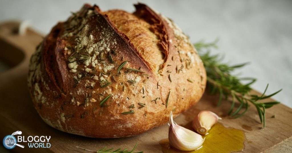 perfectly bake garlic bread with perfect homemade sourdough bread recipe