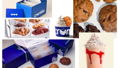 crumble pakistan menu include cookies, shakes, cookie with cream and coffee