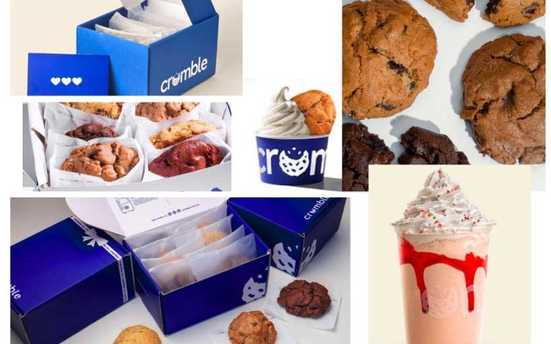 crumble pakistan menu include cookies, shakes, cookie with cream and coffee