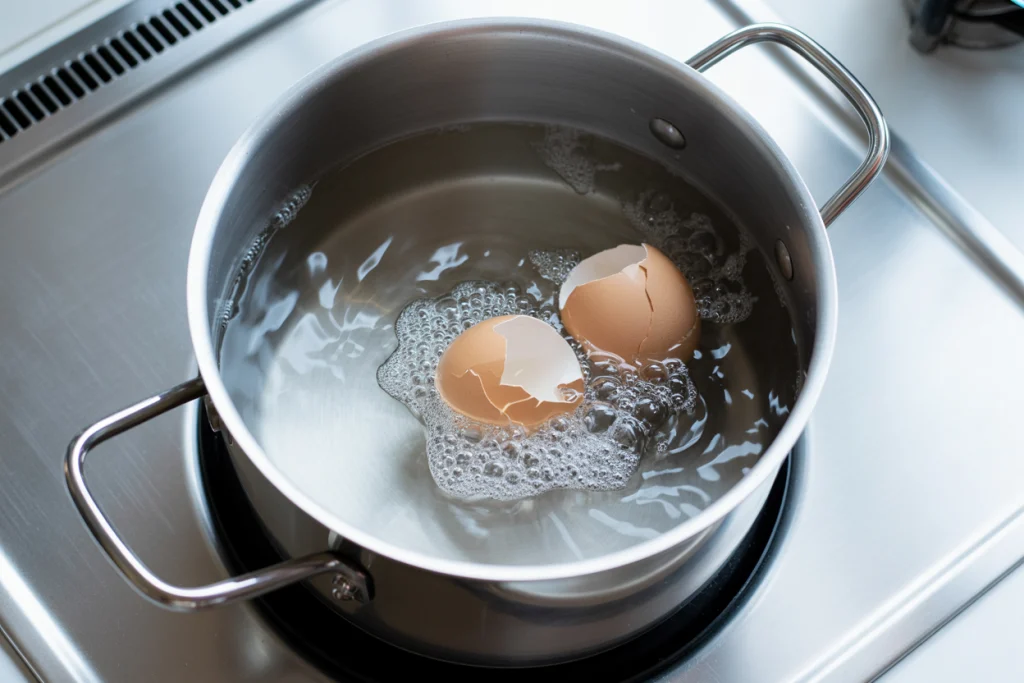 to make best calcium powder at home first step is to boil egg shell properlyproperly